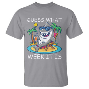 Funny Shark Lover Week T Shirt Week Guess What Week It Is Summer Beach TS02 Sport Gray Print Your Wear