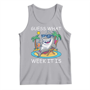Funny Shark Lover Week Tank Top Week Guess What Week It Is Summer Beach TS02 Athletic Heather Print Your Wear