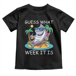 Funny Shark Lover Week Toddler T Shirt Week Guess What Week It Is Summer Beach TS02 Black Print Your Wear