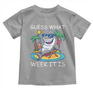 Funny Shark Lover Week Toddler T Shirt Week Guess What Week It Is Summer Beach TS02 Sport Gray Print Your Wear