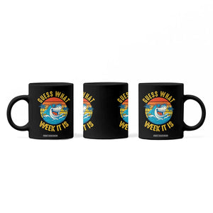 Funny Shark Lover Week Coffee Mug Guess What Week It Is Ocean Wildlife Retro Sunset TS02 Print Your Wear