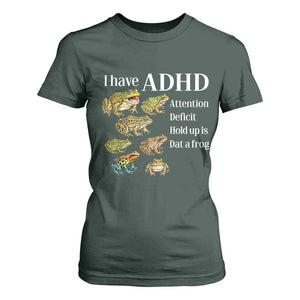 I Have ADHD Attention Deficit Hold up is Dat a Frog T Shirt For Women Funny Neurodiversity Humor Frogs Lover Meme