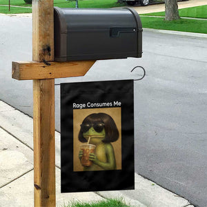Funny Frog Bob Haircut Rage Consumes Me Garden Flag Renaissance Painting Meme