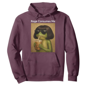 Funny Frog Bob Haircut Rage Consumes Me Hoodie Renaissance Painting Meme