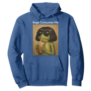 Funny Frog Bob Haircut Rage Consumes Me Hoodie Renaissance Painting Meme