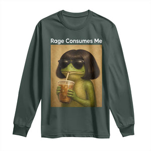 Funny Frog Bob Haircut Rage Consumes Me Long Sleeve Shirt Renaissance Painting Meme