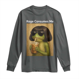 Funny Frog Bob Haircut Rage Consumes Me Long Sleeve Shirt Renaissance Painting Meme