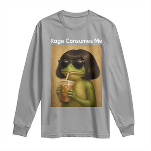 Funny Frog Bob Haircut Rage Consumes Me Long Sleeve Shirt Renaissance Painting Meme