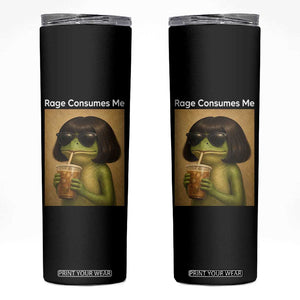 Funny Frog Bob Haircut Rage Consumes Me Skinny Tumbler Renaissance Painting Meme