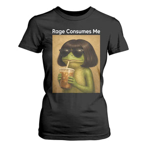 Funny Frog Bob Haircut Rage Consumes Me T Shirt For Women Renaissance Painting Meme