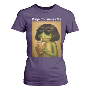 Funny Frog Bob Haircut Rage Consumes Me T Shirt For Women Renaissance Painting Meme