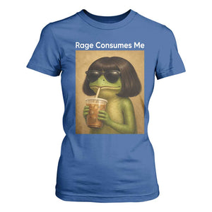 Funny Frog Bob Haircut Rage Consumes Me T Shirt For Women Renaissance Painting Meme