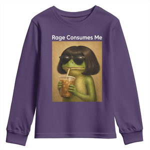 Funny Frog Bob Haircut Rage Consumes Me Youth Sweatshirt Renaissance Painting Meme