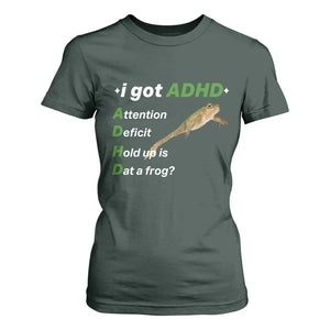 I Got ADHD Attention Deficit Hold Up Is Dat A Frog T Shirt For Women Neurodiversity Humor Weirdcore
