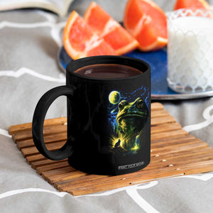 Cosmic Frog Howling At Moon Parody Graphic Coffee Mug Vintage 90s Retro Fantasy Meme