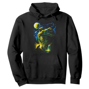 Cosmic Frog Howling At Moon Parody Graphic Hoodie Vintage 90s Retro Fantasy Meme