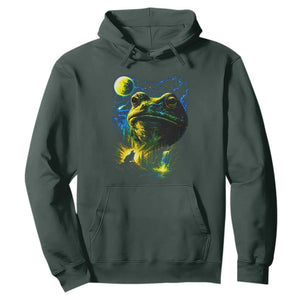 Cosmic Frog Howling At Moon Parody Graphic Hoodie Vintage 90s Retro Fantasy Meme