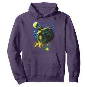 Cosmic Frog Howling At Moon Parody Graphic Hoodie Vintage 90s Retro Fantasy Meme