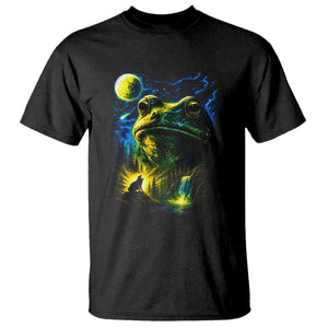 Cosmic Frog Howling At Moon Parody Graphic T Shirt Vintage 90s Retro Fantasy Meme