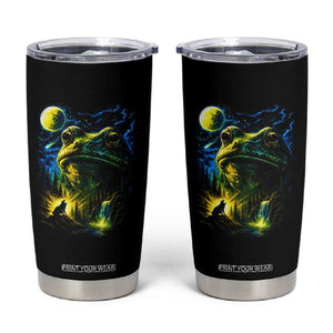 Cosmic Frog Howling At Moon Parody Graphic Tumbler Cup Vintage 90s Retro Fantasy Meme