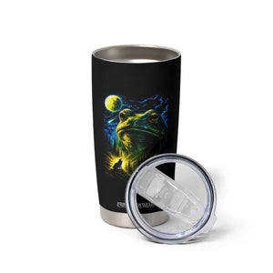 Cosmic Frog Howling At Moon Parody Graphic Tumbler Cup Vintage 90s Retro Fantasy Meme