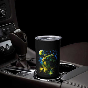 Cosmic Frog Howling At Moon Parody Graphic Tumbler Cup Vintage 90s Retro Fantasy Meme