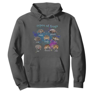 Types Of Frogs Funny Rain Frog Meme Chart Hoodie Angry Grumpy Eepy Chonk Potato Round Judgy Ferocious