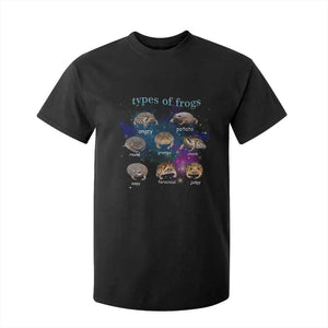 Types Of Frogs Funny Rain Frog Meme Chart T Shirt For Kid Angry Grumpy Eepy Chonk Potato Round Judgy Ferocious