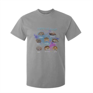Types Of Frogs Funny Rain Frog Meme Chart T Shirt For Kid Angry Grumpy Eepy Chonk Potato Round Judgy Ferocious