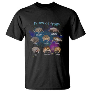Types Of Frogs Funny Rain Frog Meme Chart T Shirt Angry Grumpy Eepy Chonk Potato Round Judgy Ferocious