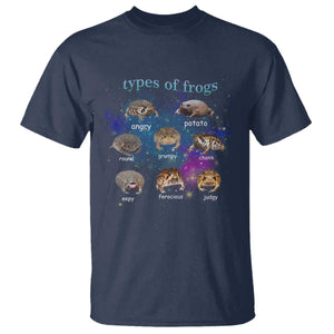 Types Of Frogs Funny Rain Frog Meme Chart T Shirt Angry Grumpy Eepy Chonk Potato Round Judgy Ferocious