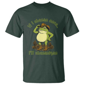 Funny Cowboy Frog Western Meme T Shirt If I Shenan Once I Will Shenanigan