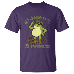 Funny Cowboy Frog Western Meme T Shirt If I Shenan Once I Will Shenanigan