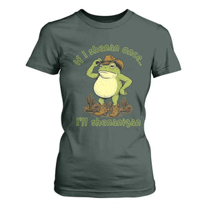 Funny Cowboy Frog Western Meme T Shirt For Women If I Shenan Once I Will Shenanigan