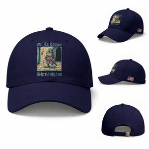 Funny Medieval Frog Knight Fantasy RPG Meme Baseball Cap Off To Commit Shenanigans