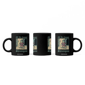 Funny Medieval Frog Knight Fantasy RPG Meme Coffee Mug Off To Commit Shenanigans