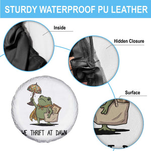 Funny Thrifting Frog Vintage Antique Hunter Spare Tire Cover We Thrift At Dawn Humor