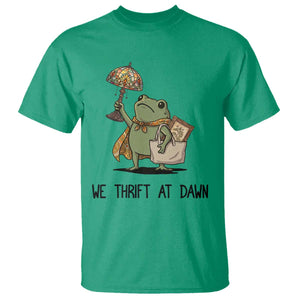 Funny Thrifting Frog Vintage Antique Hunter T Shirt We Thrift At Dawn Humor