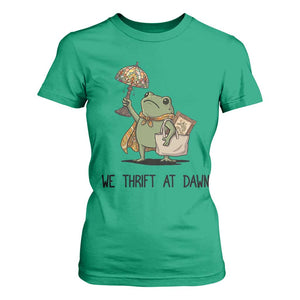 Funny Thrifting Frog Vintage Antique Hunter T Shirt For Women We Thrift At Dawn Humor