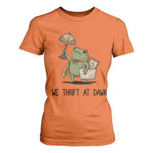 Funny Thrifting Frog Vintage Antique Hunter T Shirt For Women We Thrift At Dawn Humor