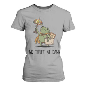 Funny Thrifting Frog Vintage Antique Hunter T Shirt For Women We Thrift At Dawn Humor