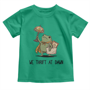 Funny Thrifting Frog Vintage Antique Hunter Toddler T Shirt We Thrift At Dawn Humor