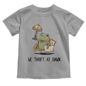 Funny Thrifting Frog Vintage Antique Hunter Toddler T Shirt We Thrift At Dawn Humor
