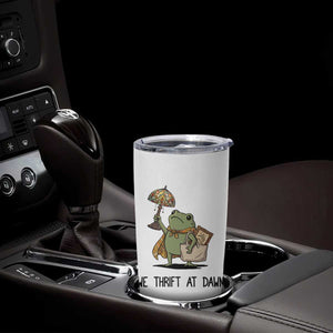 Funny Thrifting Frog Vintage Antique Hunter Tumbler Cup We Thrift At Dawn Humor