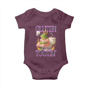 Funny Gluten Free Frog Princess Toilet Meme Baby Onesie Gluten Got Me Tootin