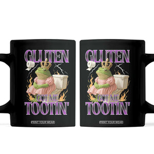 Funny Gluten Free Frog Princess Toilet Meme Coffee Mug Gluten Got Me Tootin