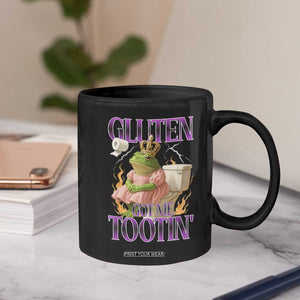 Funny Gluten Free Frog Princess Toilet Meme Coffee Mug Gluten Got Me Tootin