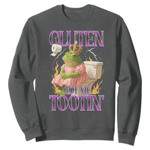 Funny Gluten Free Frog Princess Toilet Meme Sweatshirt Gluten Got Me Tootin