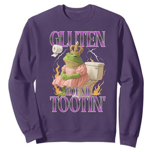 Funny Gluten Free Frog Princess Toilet Meme Sweatshirt Gluten Got Me Tootin