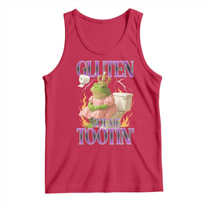 Funny Gluten Free Frog Princess Toilet Meme Tank Top Gluten Got Me Tootin